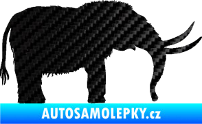 Samolepka Mamut 001 pravá 3D karbon černý