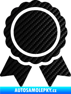 Samolepka Medaile 001 3D karbon černý