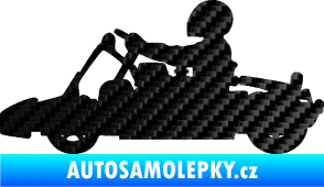 Samolepka Motokára 001 levá 3D karbon černý