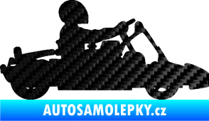 Samolepka Motokára 001 pravá 3D karbon černý
