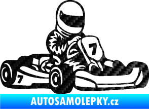 Samolepka Motokára 002 pravá 3D karbon černý