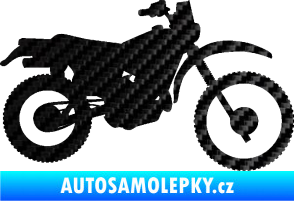 Samolepka Motorka 046 pravá 3D karbon černý