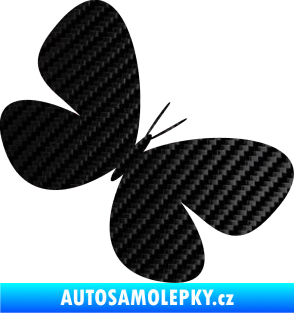 Samolepka Motýl 005 pravá 3D karbon černý