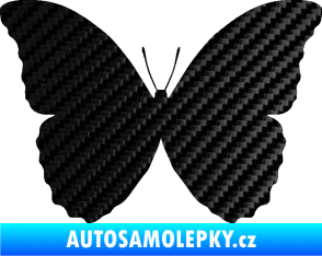 Samolepka Motýl 008 3D karbon černý