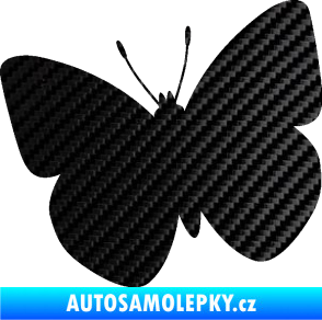 Samolepka Motýl 011 levá 3D karbon černý