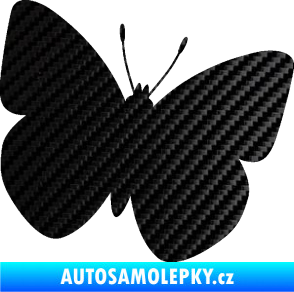 Samolepka Motýl 011 pravá 3D karbon černý