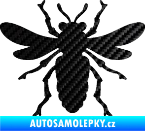 Samolepka Moucha 006 3D karbon černý