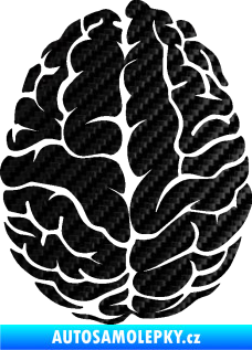 Samolepka Mozek 001 levá 3D karbon černý