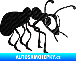Samolepka Mravenec 001 pravá 3D karbon černý