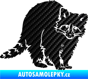 Samolepka Mýval 002 pravá 3D karbon černý