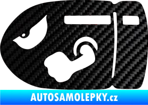 Samolepka Náboj 001 levá 3D karbon černý