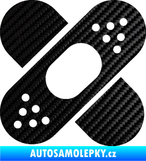 Samolepka Náplast 001 3D karbon černý