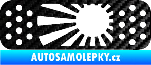 Samolepka Náplast 002 levá 3D karbon černý