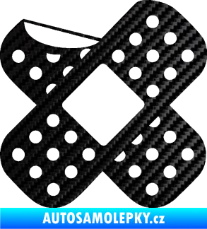 Samolepka Náplast 005 levá 3D karbon černý