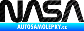 Samolepka NASA nápis 3D karbon černý