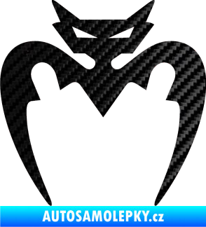 Samolepka Netopýr 001  3D karbon černý