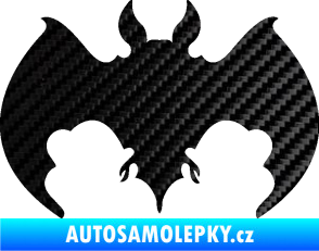 Samolepka Netopýr 002 3D karbon černý