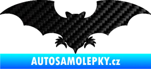 Samolepka Netopýr 007 3D karbon černý