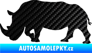 Samolepka Nosorožec 002 levá 3D karbon černý