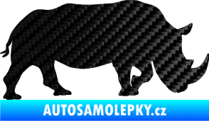 Samolepka Nosorožec 002 pravá 3D karbon černý