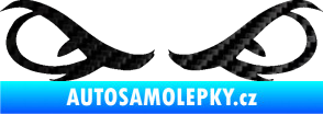 Samolepka Oči 001 3D karbon černý