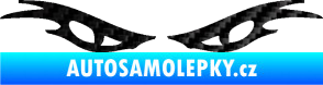 Samolepka Oči 003  3D karbon černý