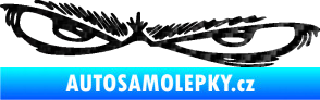 Samolepka Oči 005 levá 3D karbon černý