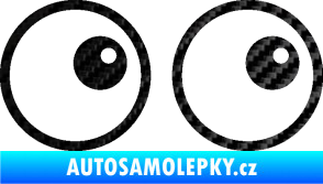Samolepka Oči 006 pravá 3D karbon černý