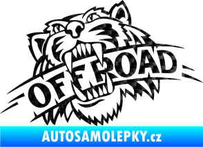Samolepka Off Road 001  3D karbon černý