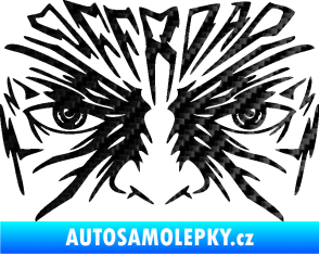 Samolepka Off Road 004 s obličejem 3D karbon černý