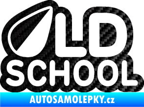 Samolepka Old School 002 3D karbon černý