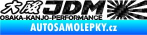 Samolepka Osaka Kanjo performance JDM 3D karbon černý