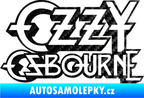 Samolepka Ozzy Osbourne 001 3D karbon černý