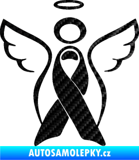 Samolepka Památeční andělíček memory 3D karbon černý
