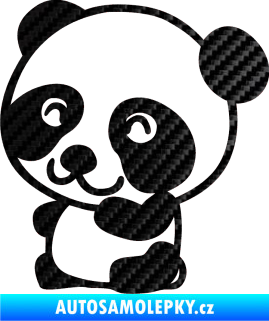 Samolepka Panda 002 levá 3D karbon černý