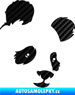 Samolepka Panda 004 pravá 3D karbon černý