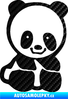 Samolepka Panda 009 pravá baby 3D karbon černý