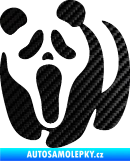 Samolepka Panda 014 levá maska Vřískot 3D karbon černý