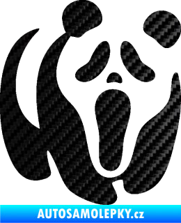 Samolepka Panda 014 pravá maska Vřískot 3D karbon černý