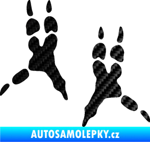 Samolepka Papoušek 008 stopy levá 3D karbon černý