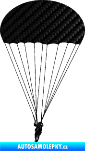 Samolepka Parašutista 002 3D karbon černý