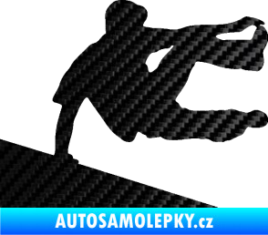 Samolepka Parkour 001 pravá 3D karbon černý