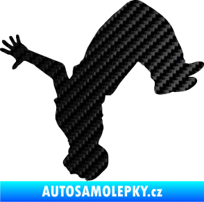 Samolepka Parkour 003 levá 3D karbon černý