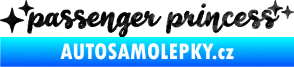 Samolepka Passenger Princess 002 nápis s hvězdičkami 3D karbon černý