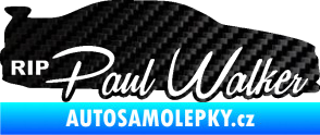 Samolepka Paul Walker 005 RIP 3D karbon černý