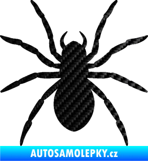 Samolepka Pavouk 015 3D karbon černý