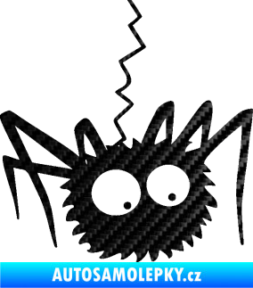 Samolepka Pavouk 020 pravá 3D karbon černý