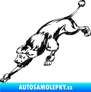 Samolepka Pes 022 levá Pudl 3D karbon černý