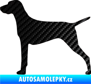 Samolepka Pes 052 levá Ohař 3D karbon černý