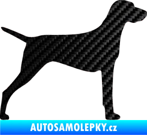 Samolepka Pes 052 pravá Ohař 3D karbon černý